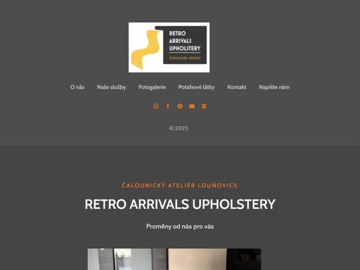 čalounictví retro arrivals v louňovicích.
renovujeme technikami starých mistrů, ale pracujeme i s moderními materiály. máme velký výběr potahových látek.