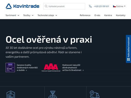 již 30 let dodáváme ocel pro výrobu nástrojů a forem, energetiku a další průmyslová odvětví. rádi se staneme i vaším partnerem.