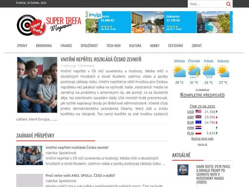 super-trefa.cz je magazín zajímavostí, informací, zpravodajství a článků pro každodenní čtení i na volný čas.