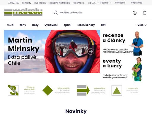 obchod makalu outdoor je internetový obchod s vybavením pro cestování, turistiku, horolezectví a zimní sporty s tradicí a zkušenostmi již od roku 2004. eshop s vyjímečným servisem zákazníkům a osobním přístupem. vybíráme z kvalitního zboží a poskytujeme za rozumné ceny batohy, stany, spací pytle, karimatky, vařiče,…