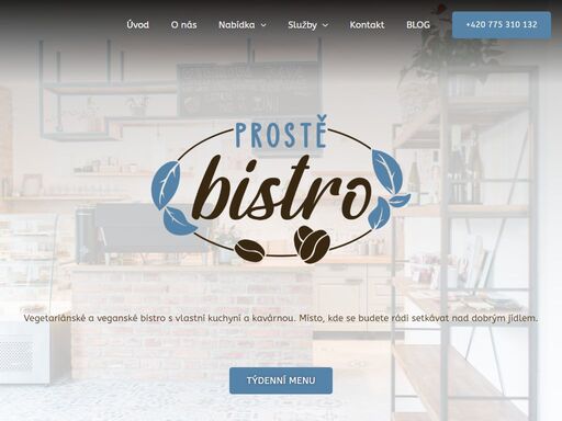 vegetariánské bistro s kavárnou