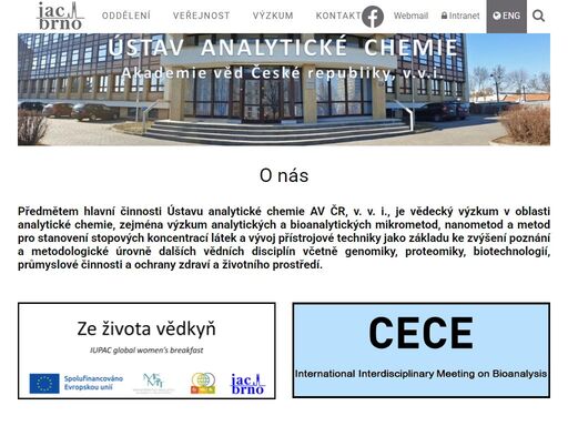 vědecký výzkum v oblasti analytické chemie, výzkum analytických a bioanalytických mikrometod, nanometod a metod pro stanovení stopových koncentrací látek a vývoj přístrojové techniky jako základu ke zvýšení poznání a metodologické úrovně dalších vědních disciplín včetně genomiky, proteomiky, biotechnologií, průmyslové činnosti a ochrany zdraví a životního prostředí.
