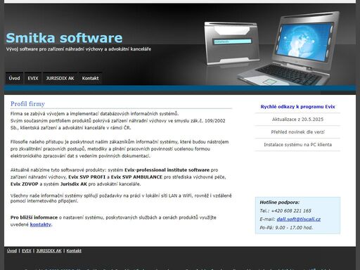 vývoj software pro dětské domovy, výchovné ústavy, diagnostické ústavy, svp, střediska výchovné péče, zdvop, školská zařízení,advokátní kanceláře