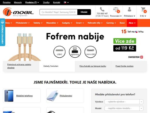 jsme féroví fajnšmekři, specialisté na mobilní telefony a příslušenství. každý den jsme tu pro své zákazníky v e-shopu i osobně na prodejnách.