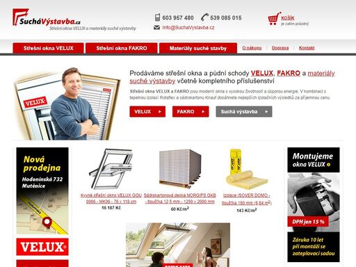 prodáváme střešní okna velux, sádrokartony knauf, tepelné izolace (zateplení) rotaflex. veškeré zboží dopravíme až do domu. získejte výhodnější ceny než u vašeho prodejce.