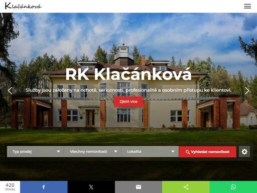 každý den stovky nových nemovitostí, reality. nemovitosti na prodej či pronájem v každém místě. přehledný katalog realit.