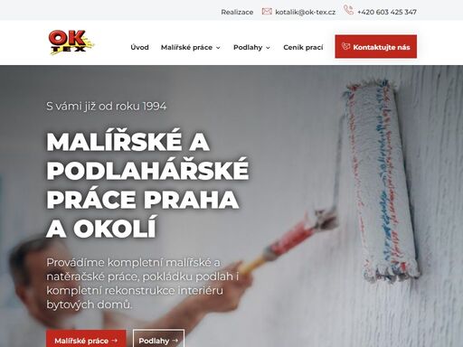zajišťujeme veškeré malířské, lakýrnické a podlahářské práce se zkušenostmi již od roku 1994. naší působností je praha a celý středočeský kraj.