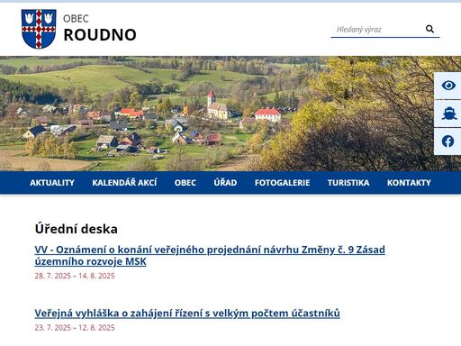 oficiální stránky obce roudno
