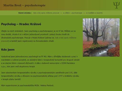psycholog a psychoterapeut ve městě hradec králové - konzultace, pomoc, psychoterapie - martin brož