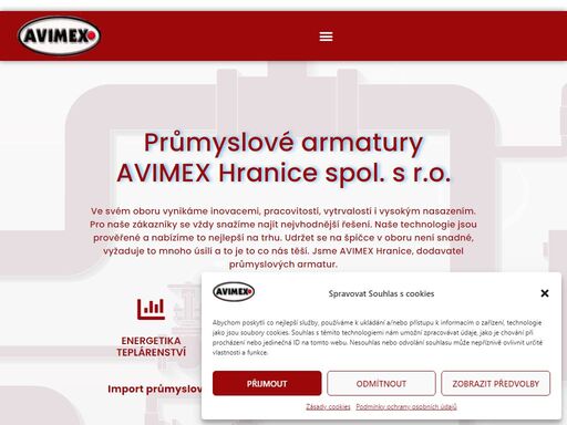 průmyslové armatury - avimex ? specializace na výroba a prodej armatur ? dodáváme kompletní průmyslové armatury, ventily a potrubní díly