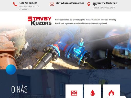 kanalizace, vodovody, přípojky, zemní práce