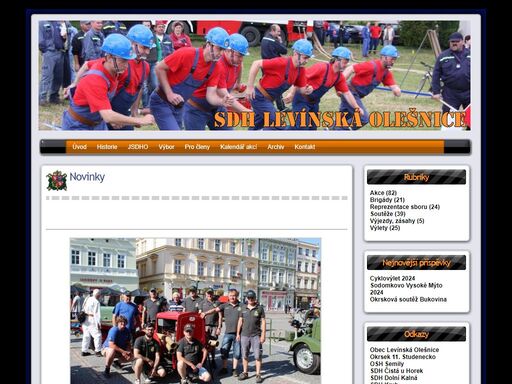 sdh, sbor dobrovolnych hasicu, levinska olesnice, hasici sdh levínská olešnice