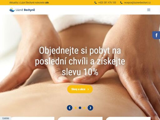 lázně bechyně jsou jedny z nejstarších lázní v čechách. dříve byly, a jsou i dnes, známé pro svůj vysoký léčebný standard a proklientský přístup. navštívit naše lázně můžete ale také pro bohaté kulturní vyžití, krásnou přírodu nebo lázeňský wellness.