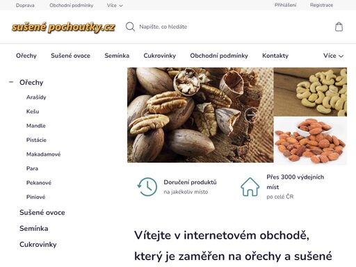 vítejte v internetovém obchodě,. který je zaměřen na ořechy a sušené ovoce.
těší nás, že vám můžeme nabídnout jedinečný zážitek z nakupování a zajistit kvalitní produkty.
naše pochoutky se díky zdravému potenciálu hodí k nejrůznějším typům konzumace, nebo vás mohou oslovit při vaření oblíbených a chutných pokrmů, či…