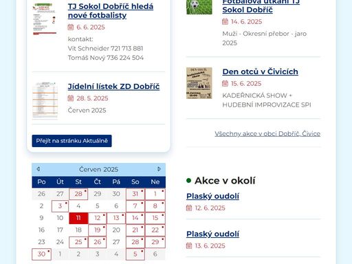 oficiální stránky obce dobříč