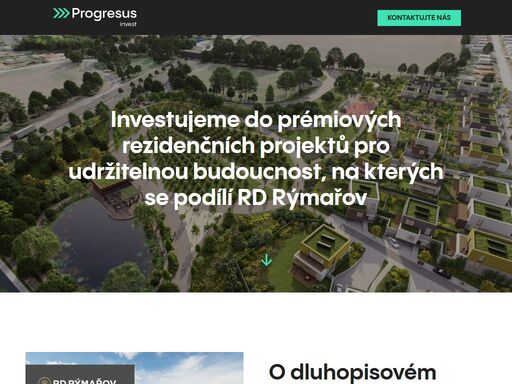 investujeme do prémiových realitních projektů pro udržitelnou budoucnost, na kterých se podílí rd rýmařov. člen skupiny progresus.
