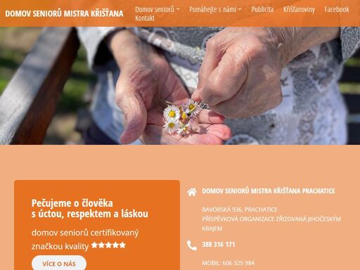 domov seniorů mistra křišťana prachatice - poskytujeme sociální služby pro seniory, ubytování a stravování, ošetřovatelskou a lékařskou péči.