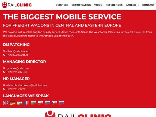 we are the biggest mobile service for freight wagons in central and eastern europe. we provide fast, reliable and top quality services.