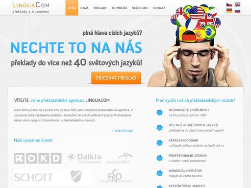 překladatelská agentura linguacom nabízí překlady a tlumočení do více než 40 světových jazyků.