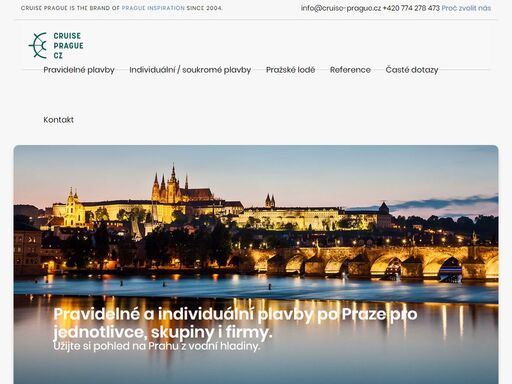 cruise-prague.cz - plavby na lodích a parnících v praze a okolí po řece vltavě.