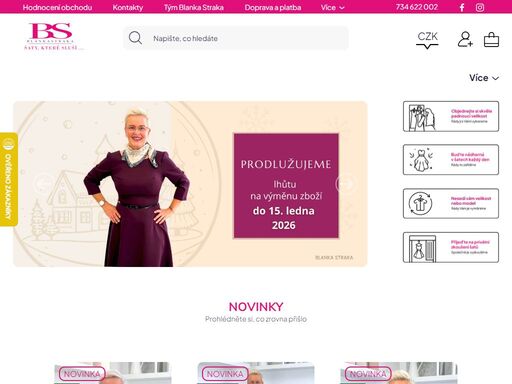 objevte šaty od blanky straky, které dokonale padnou každé postavě. nabízíme elegantní a stylové šaty ve velikostech 36-54 pro všechny příležitosti.