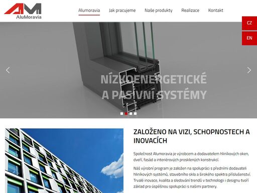 společnost alumoravia je výrobcem a dodavatelem hliníkových oken, dveří, fasád a interiérových prosklených konstrukcí.