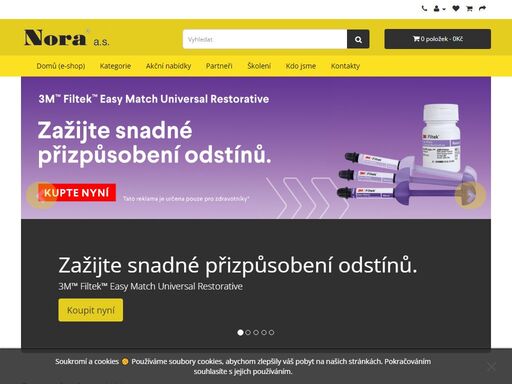 nora a.s. , prodej produktů a desinfekcí pro zdravotnictví, nemocnice a zubaře