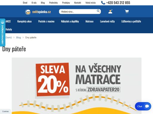 český výrobce postelí z masivu, matrace, rošty, lůžkoviny