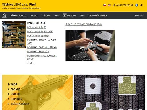 leiko - střelnice plzeň, shooting range, gunshop, ipsc, prodej zbraní, zbrojní průkaz