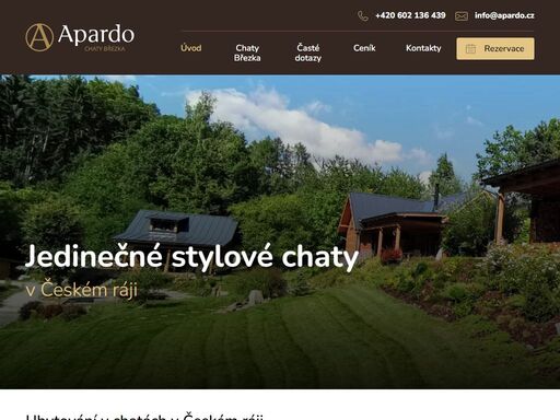 stylové chaty v březce u jičína