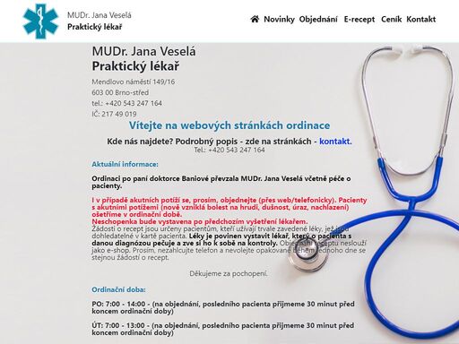 mudr. dagmar baniová - praktický lékař pro dospělé - brno-město
