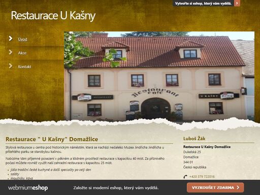 malebná restaurace u kašny v domažlicích vás zve k posezení  v pěkném a klidném prostředí s milou obsluhou
