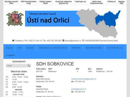 okresní sdružení hasičů ústí nad orlicí