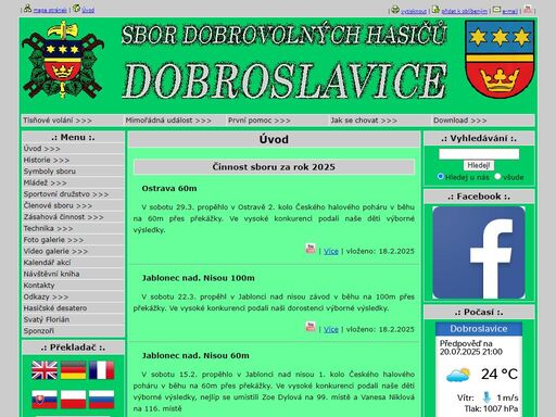 stránky představují činnost a historii sboru.