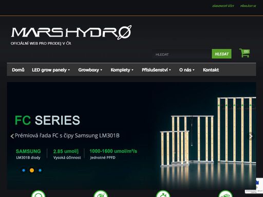 oficiální web značky mars hydro pro čr. led panely pro indoor pěstování, growboxy, komplety a příslušenství. kamenný obchod v praze.
