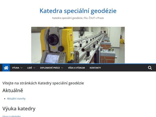 aktuálně rozvrhy na zs 21/22 časopis geoinformatics fce ctu výuka katedry obory a předměty informace o katedře číslo katedry: 154 vedoucí: prof. ing. martin štroner, ph.d. další informace stručná charakteristika katedra zajišťuje pro studijní program geodézie a kartografie výuku předmětu geodézie ve čtyřech semestrech, dále výuku teorie chyb a vyrovnávacího počtu a inženýrské geodézie. nezbytnou součástí