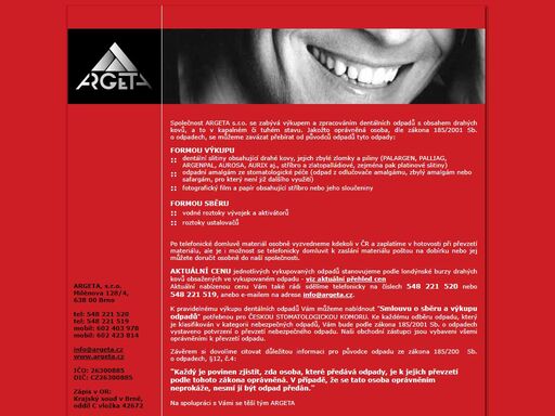 argeta - výkup palargenu za výborné ceny