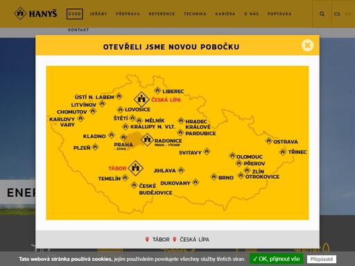 společnost hanyš nabízí jeřábnické práce a pronájem jeřábů po celé čr i v okolních státech. moderní vozový park se zkušeným týmem, který jeřábnické práce ovládá.