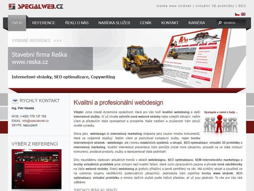 profesionální webdesign od specialwebu. tvoříme pro vás internetové stránky, eshopy, virtuální prohlídky, 3d vizualizace a děláme kvalitní seo optimalizaci.