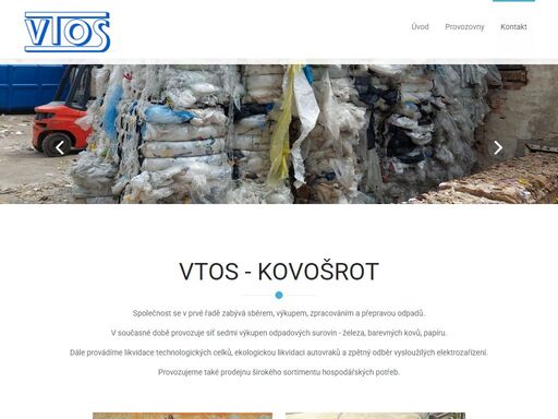 vtos, s.r.o. je společnost, která se zabývá výkupem odpadových surovin, ekologickou likvidací autovraků a prodejem hospodářských potřeb.