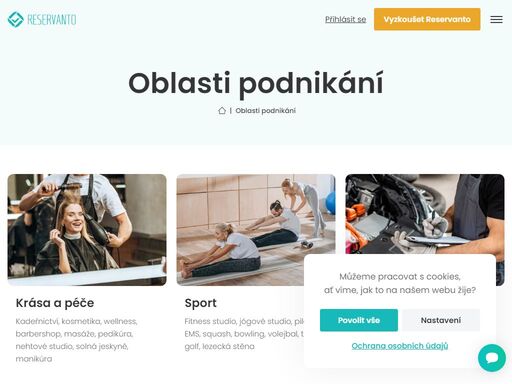 reservanto je online rezervační systém přizpůsobený každému oboru podnikání.vyzkoušejte reservanto a dejte svým zákazníkům větší komfort během pár minut. také ve verzi zdarma!