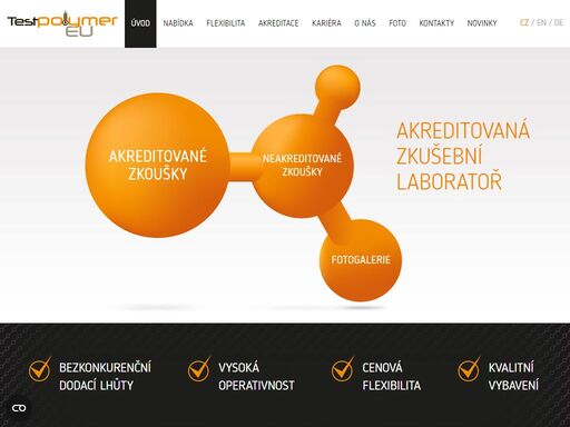 akreditovaná zkušební laboratoř firmy testpolymer eu s.r.o. poskytující služby v oblasti zkušebnictví plastů. navázala na 10 let zkušeností s testováním plastů jako laboratoř ve výrobě.