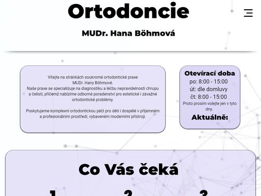 ortodoncie mudr. hana böhmová se specializuje na diagnostiku a léčbu nepravidelností chrupu a čelistí, přičemž nabízíme odborné poradenství pro estetické i závažné ortodontické problémy.  ortodoncie plzeň
