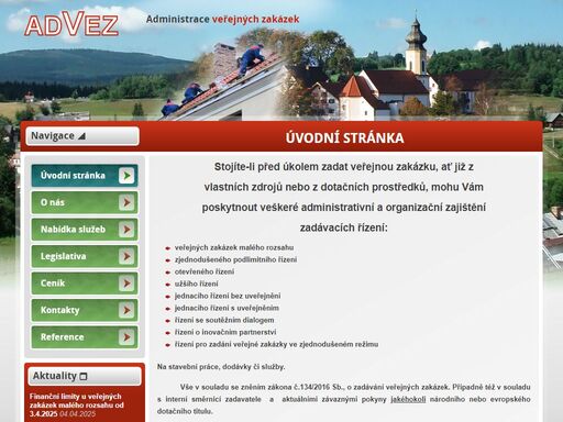 advez - administrace veřejných zakázek