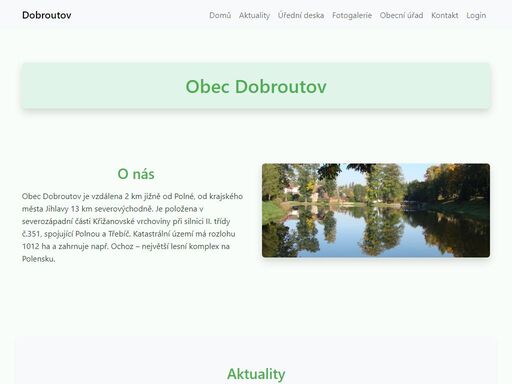 oficiální stránky obce dobroutov