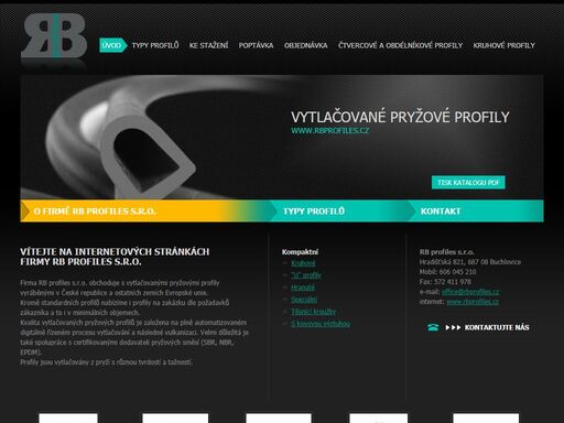 rd profiles - vytlačované pryžové profily
