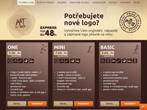 profesionální a kreativní tvorba loga od artlogo zajistí firemní logo, které bude ideální vizitkou a klíčem k rozpoznání vaší firmy a předmětu podnikání. artlogo nabízí výhodné typy balíčků tvorby loga, včetně tvorby a návrhů loga v expresním termínu do 48 hodin. podívejte se na široké reference artlogo.cz.