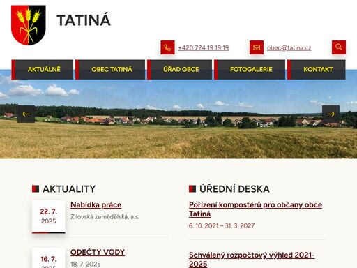 oficiální stránky obce tatiná