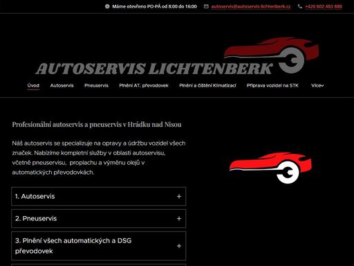 profesionální autoservis a pneuservis v hrádku nad nisou