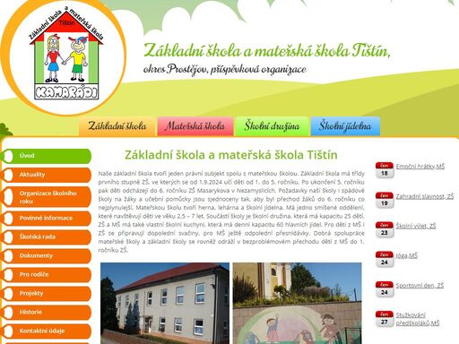 základní škola a mateřská škola tištín, okres  prostějov, příspěvková organizace